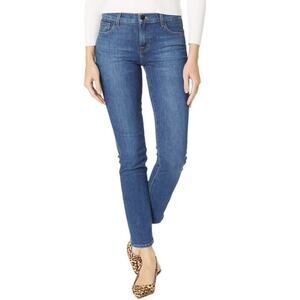 J Brand Cigarette Leg Jeans In Cypress Low Rise Distressed Stretch Denim Size 27